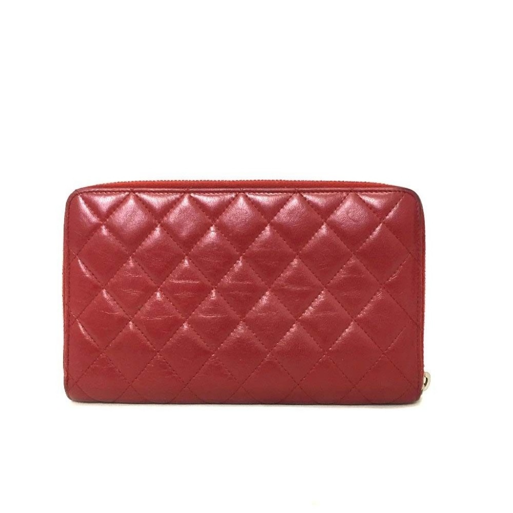 100% Auth Chanel Quilted CC Zip Around Organizer - Picture 2 of 8